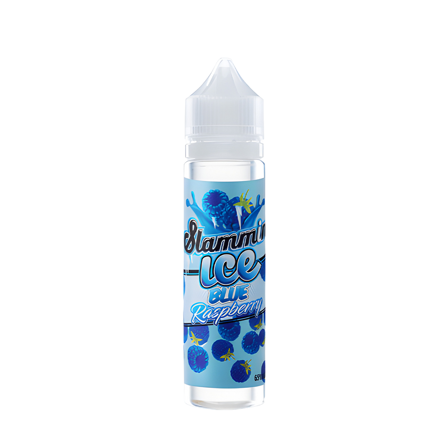 Slammin Freebase Vape Juice 0 Mg Blue Raspberry Ice 