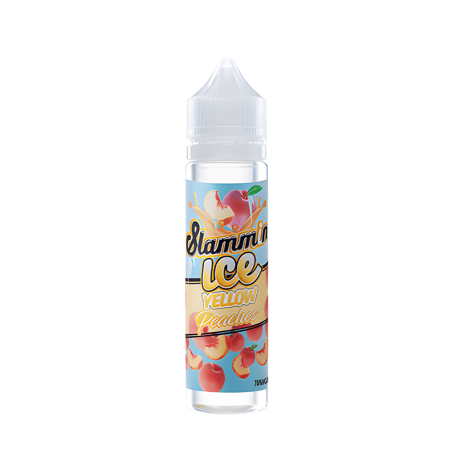 Slammin Freebase Vape Juice 0 Mg Yellow Peach Ice 