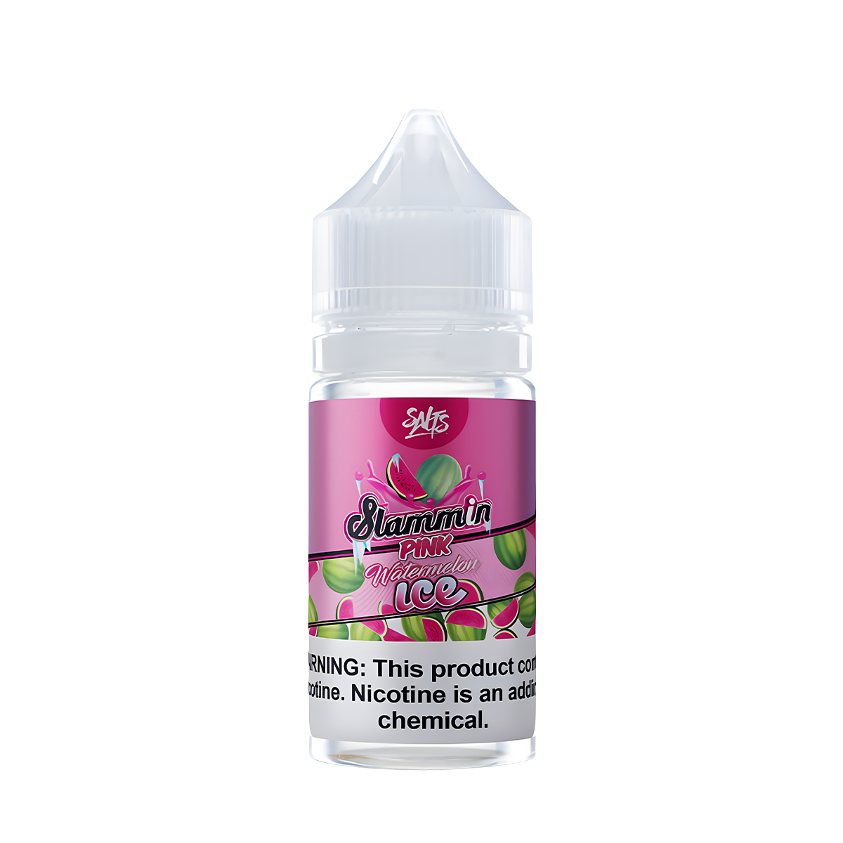 Slammin Salt Nicotine Vape Juice 25 Mg 30 Ml Pink Watermelon Ice