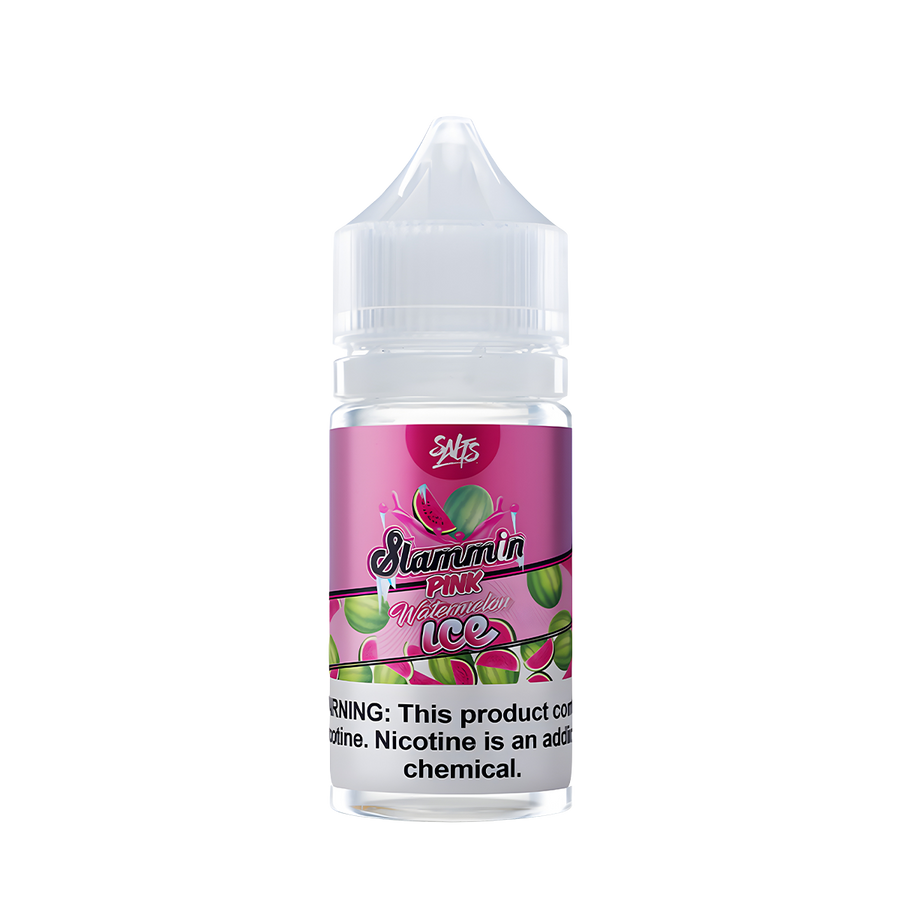 Slammin Salt Nicotine Vape Juice 25 Mg Pink Watermelon Ice 