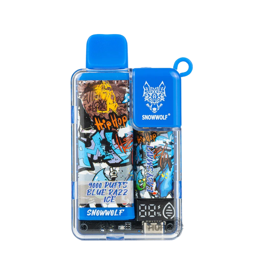 SnowWolf Easy Smart EA9000 Disposable Vape Blue Razz Ice  