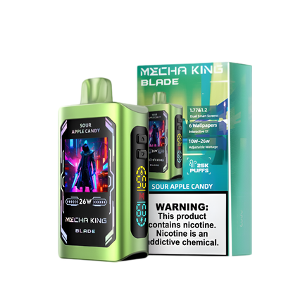 Mecha King Blade 25K Disposable Vape Sour Apple Candy  