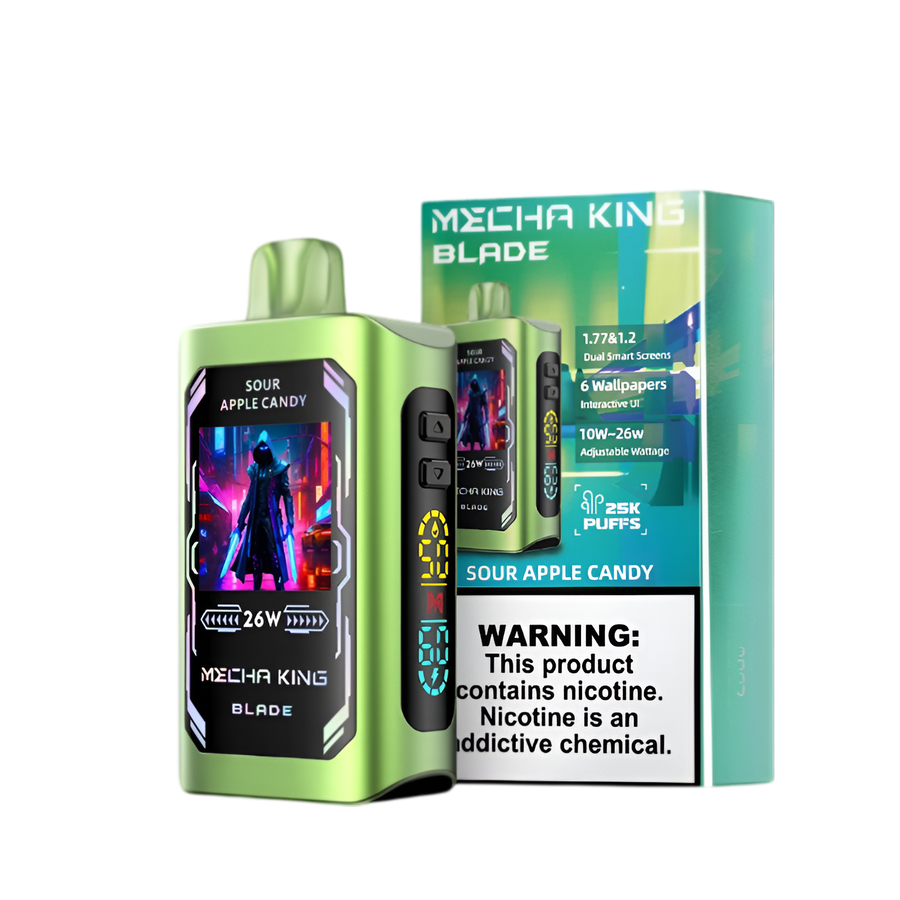 Mecha King Blade 25K Disposable Vape Sour Apple Candy  