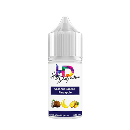 Suorin High Definition Salt Nicotine Vape Juice 45 Mg 30 Ml Coconut Banana Pineapple