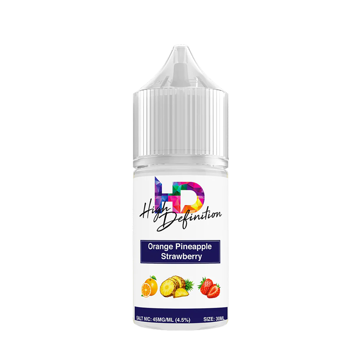 Suorin High Definition Salt Nicotine Vape Juice 45 Mg 30 Ml Orange Pineapple Strawberry