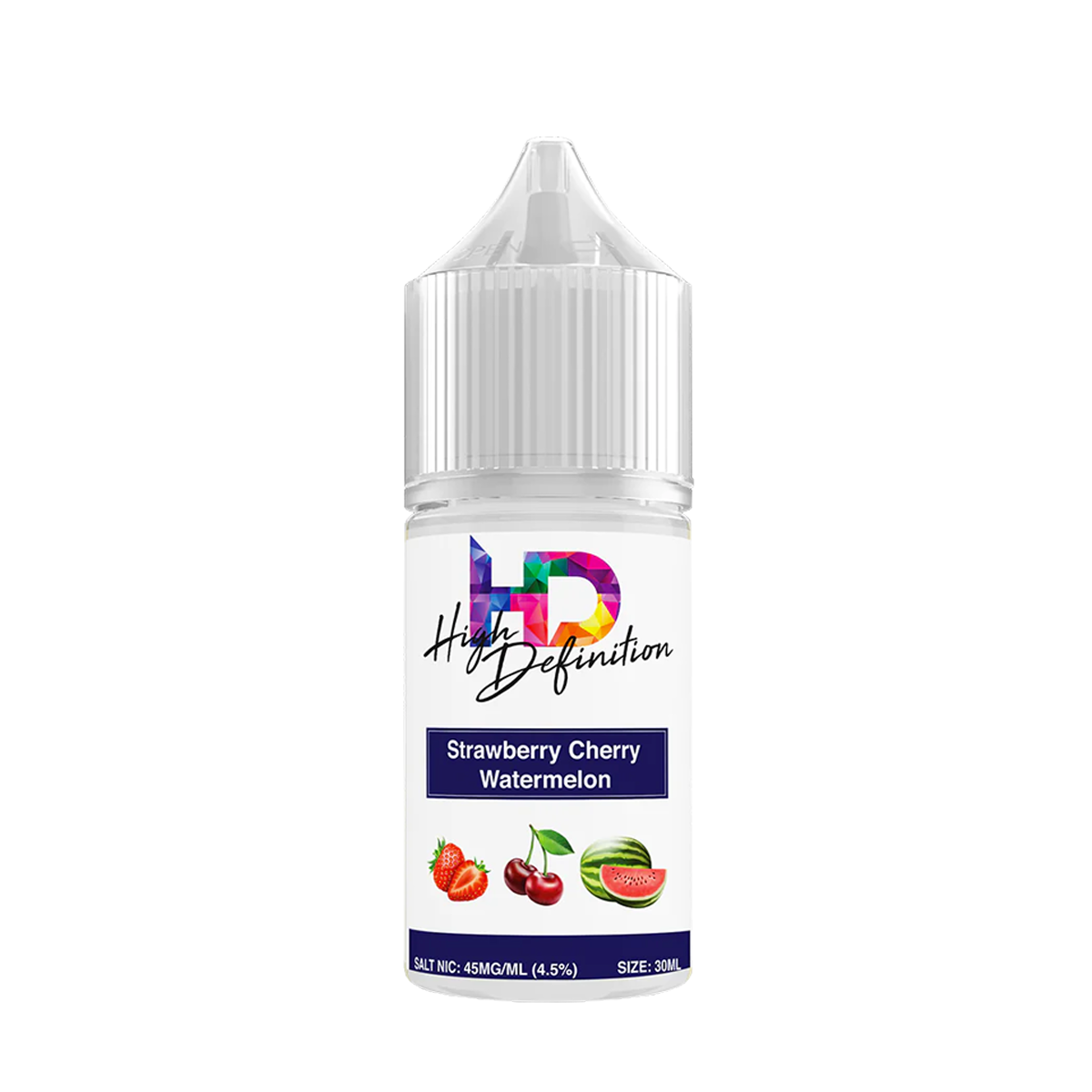 Suorin High Definition Salt Nicotine Vape Juice 45 Mg 30 Ml Strawberry Cherry Watermelon