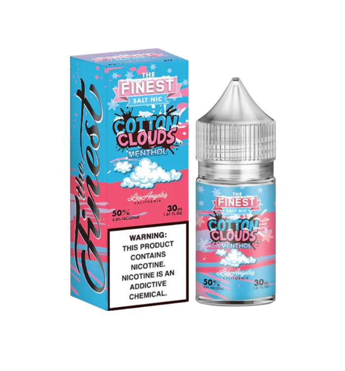 Finest Candy Edition Menthol Salt Nic Vape Juice 30 Mg 30 Ml Cotton Clouds Menthol