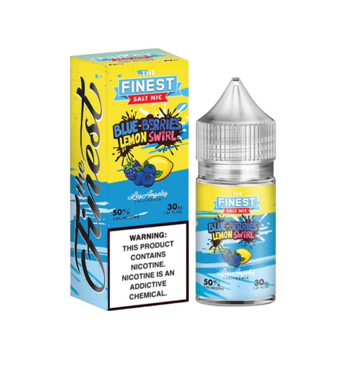 Finest Candy Edition Salt Nic Vape Juice 30 Mg Blue Berries Lemon Swirl 