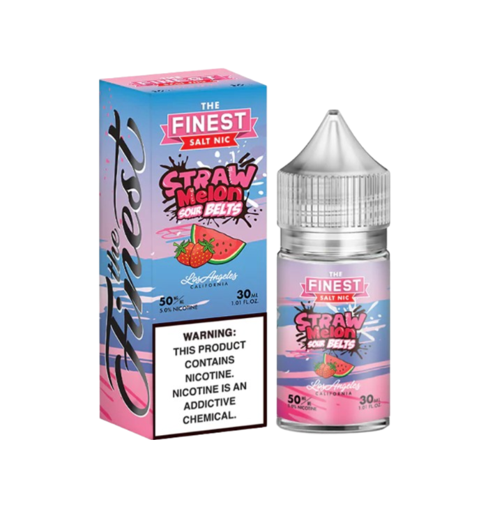 Finest Candy Edition Salt Nic Vape Juice 30 Mg Straw Melon Sour Belts 