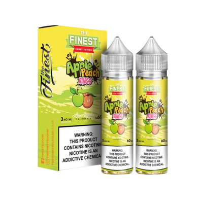 Finest Candy Edition Freebase Vape Juice 0 Mg Apple Peach Rings 