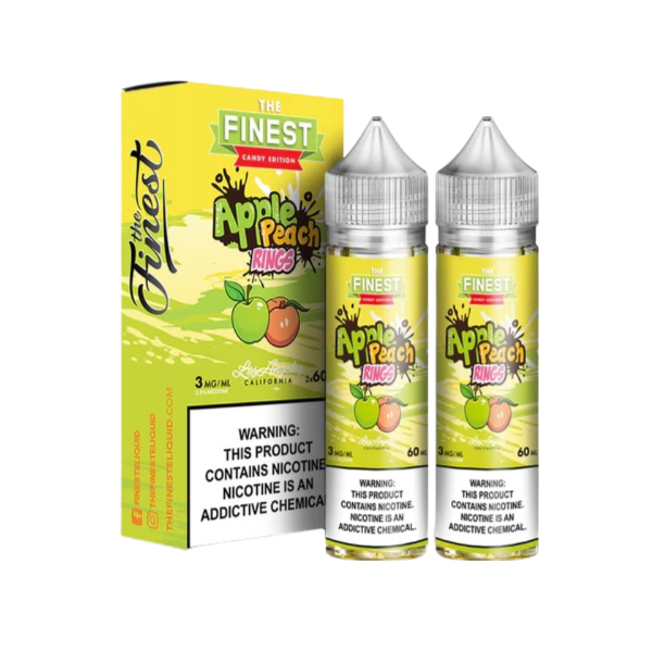 Finest Candy Edition Freebase Vape Juice 0 Mg 2x60 Ml Apple Peach Rings