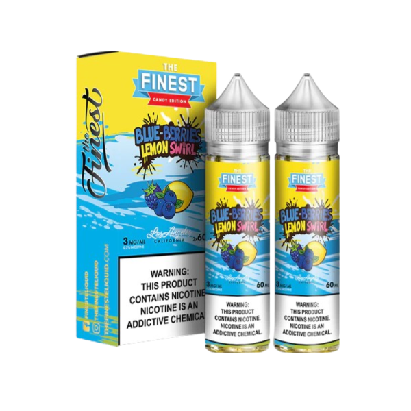 Finest Candy Edition Freebase Vape Juice 0 Mg 2x60 Ml Blue Berries Lemon Swirl