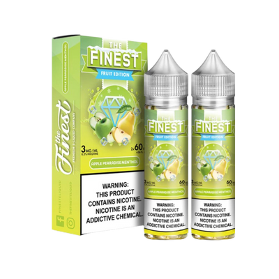 Finest Fruit Edition On Ice Freebase Vape Juice 0 Mg Apple Pearadise Menthol 