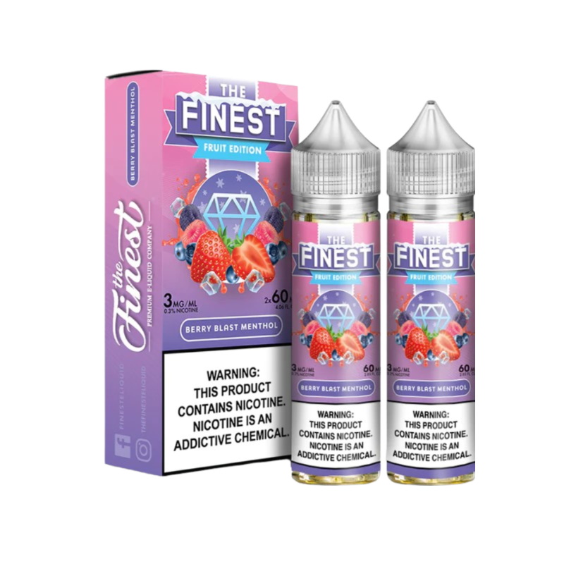 Finest Fruit Edition On Ice Freebase Vape Juice 0 Mg Berry Blast Menthol 