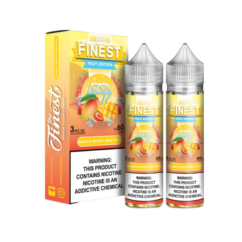 Finest Fruit Edition On Ice Freebase Vape Juice 0 Mg Mango Berry Menthol 