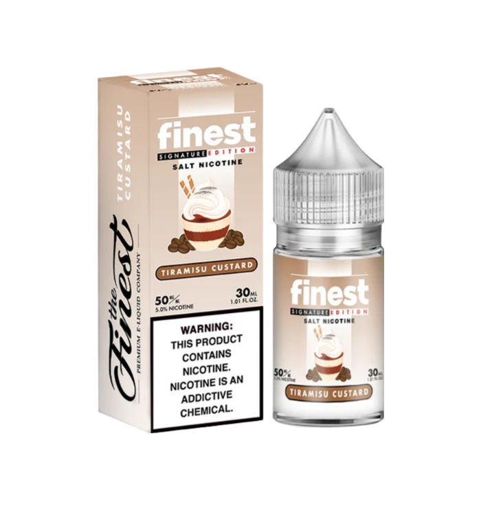 Finest Signature Edition Salt Nic Vape Juice 30 Mg Tiramisu Custard 