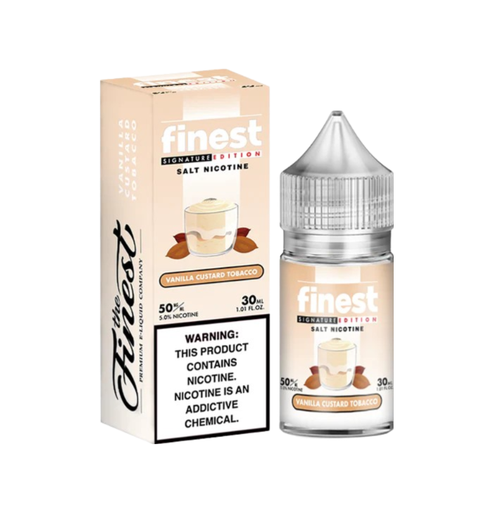 Finest Signature Edition Salt Nic Vape Juice 30 Mg Vanilla Custard Tobacco 