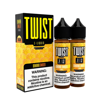 Twist Freebase Vape Juice 0 Mg Banana Amber (Banana Oatmeal Cookie) 