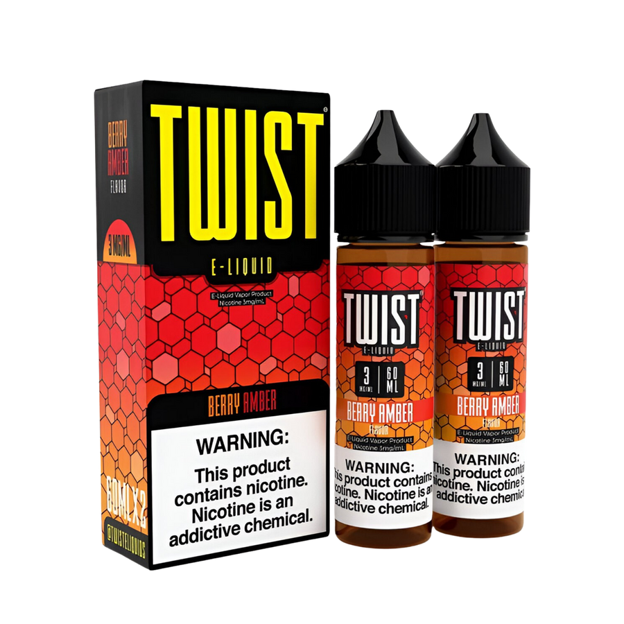 Twist Freebase Vape Juice 0 Mg 2x60 Ml Berry Amber (Strawberry Honey Graham)