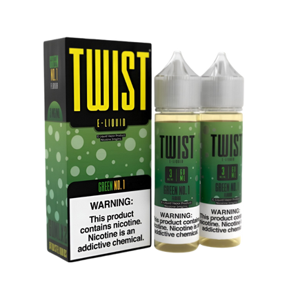 Twist Freebase Vape Juice 0 Mg Green No.1 (Honewdew Melon Chew) 