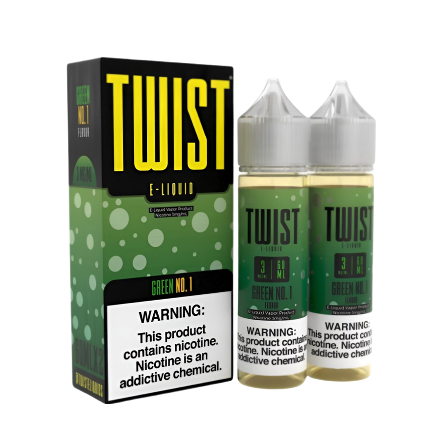 Twist Freebase Vape Juice 0 Mg 2x60 Ml Green No.1 (Honewdew Melon Chew)