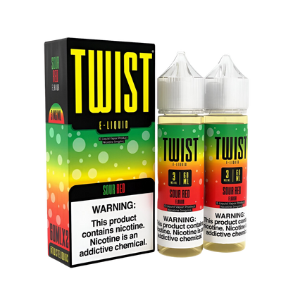 Twist Freebase Vape Juice 0 Mg Sour-Red (Sweet & Sour) 