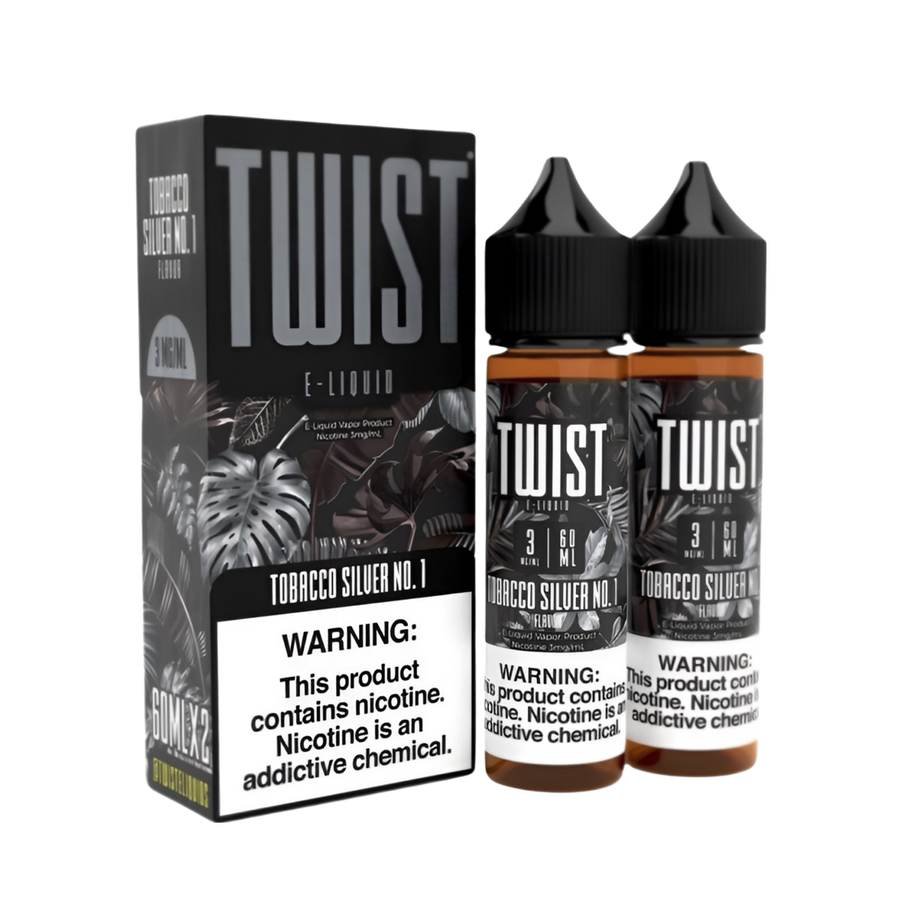 Twist Freebase Vape Juice 0 Mg 2x60 Ml Tobacco Silver No.1