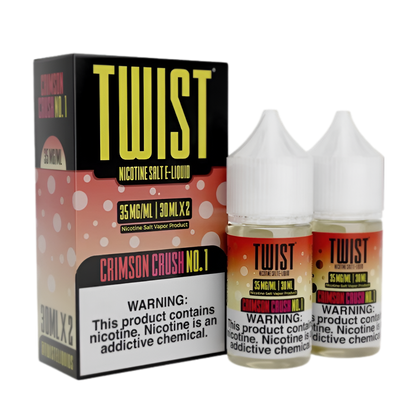 Twist Salt Nicotine Vape Juice 35 Mg Crimson Crush No.1 (Strawberry Crush) 