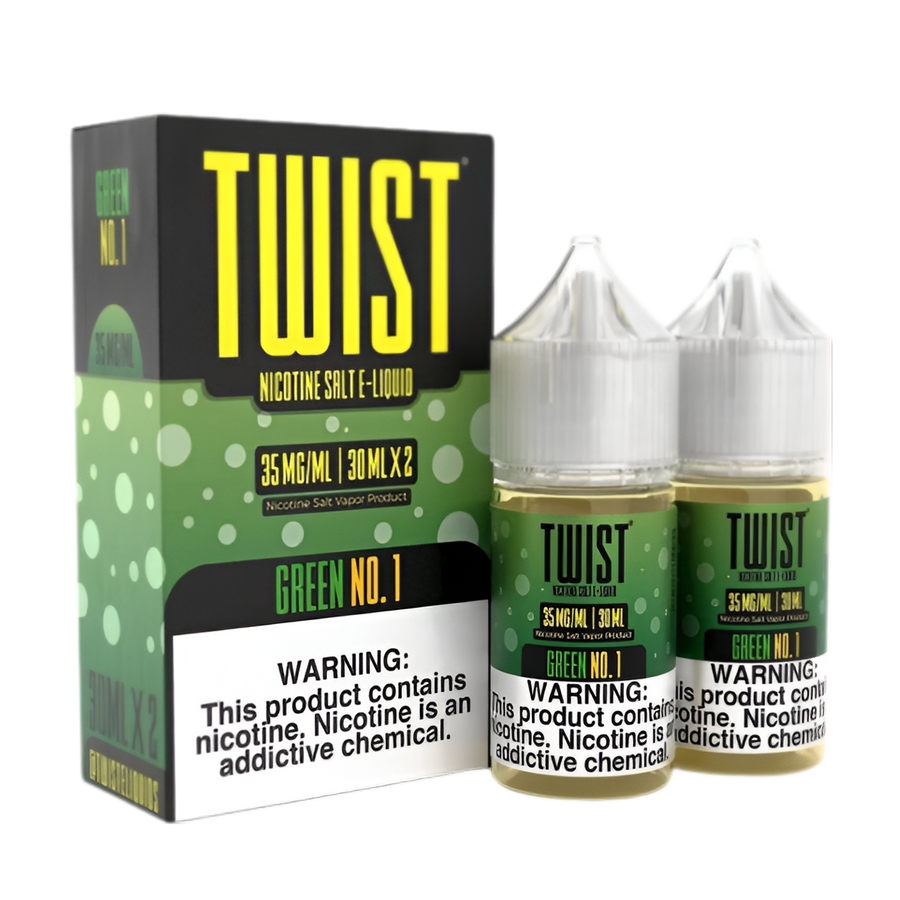 Twist eLiquid Nic Salt 60mL (2x30mL) Vape Juice 35 Mg Green No.1 (Honewdew Melon Chew)