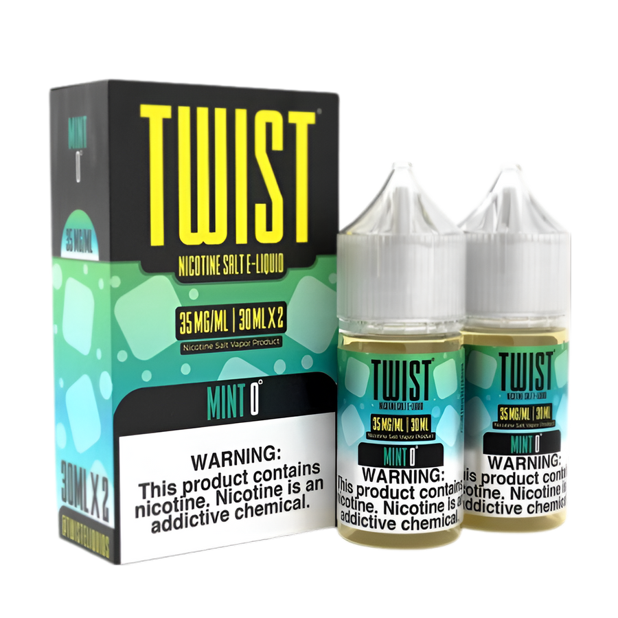 Twist eLiquid Nic Salt 60mL (2x30mL) Vape Juice 35 Mg Mint.0º(Artic Cool Mint)