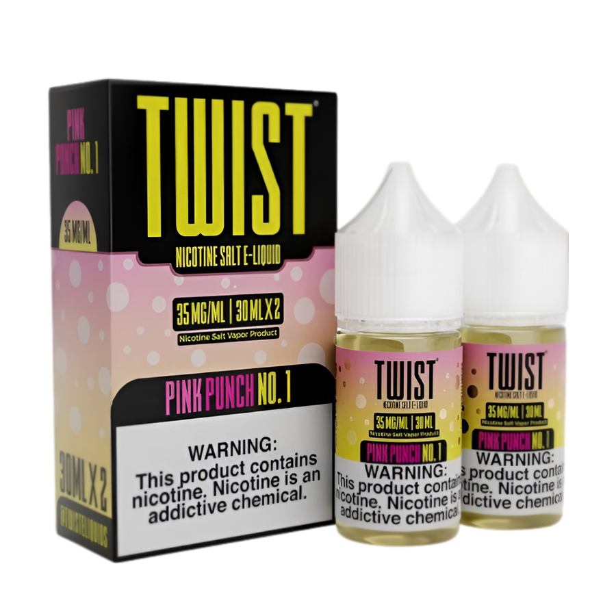 Twist eLiquid Nic Salt 60mL (2x30mL) Vape Juice 35 Mg Pink Punch No.1 (Lemonade)