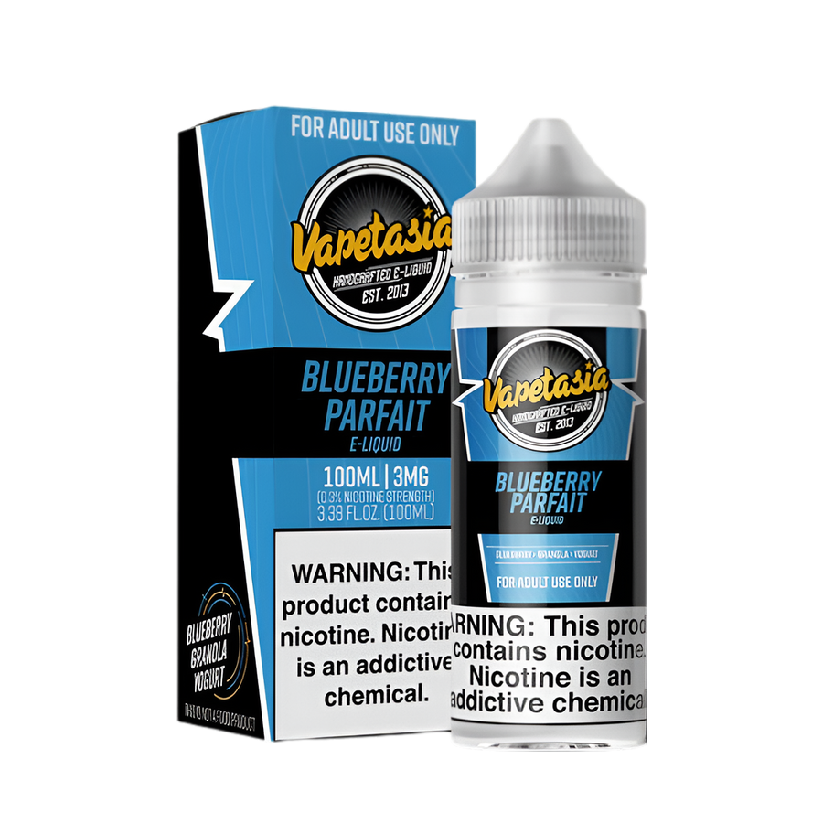 VapeTasia Freebase Vape Juice 100 Ml 0 Mg Blueberry Parfait