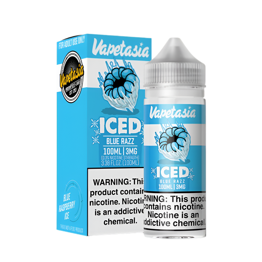 VapeTasia Iced Freebase Vape Juice 0 Mg 100 Ml Blue Razz Iced