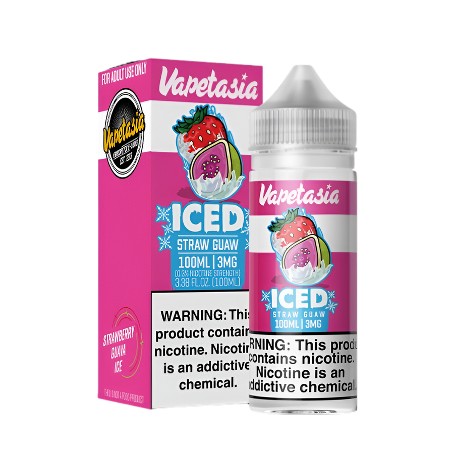 VapeTasia Iced Freebase Vape Juice 0 Mg 100 Ml Straw Guaw Iced