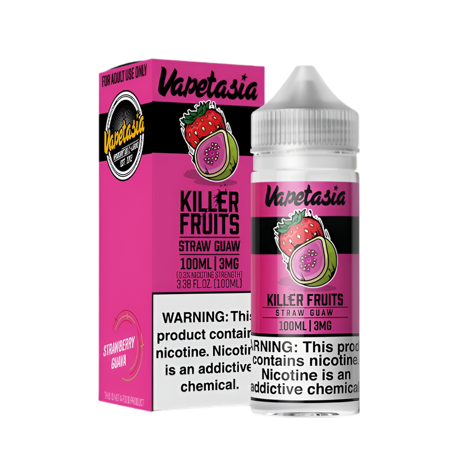 VapeTasia Killer Fruits Freebase Vape Juice 0 Mg 100 Ml Straw Guaw