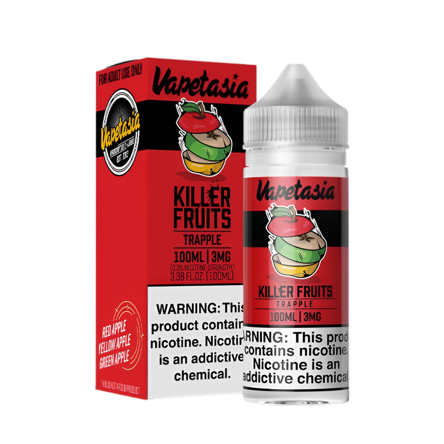 VapeTasia Killer Fruits Freebase Vape Juice 0 Mg Trapple 