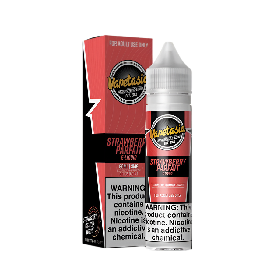 VapeTasia Freebase Vape Juice 60 Ml 0 Mg Strawberry Parfait