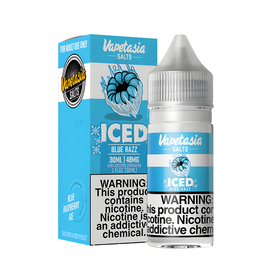 VapeTasia Killer Fruit Iced Salt Nicotine Vape Juice 24 Mg 30 Ml Iced Blue Razz