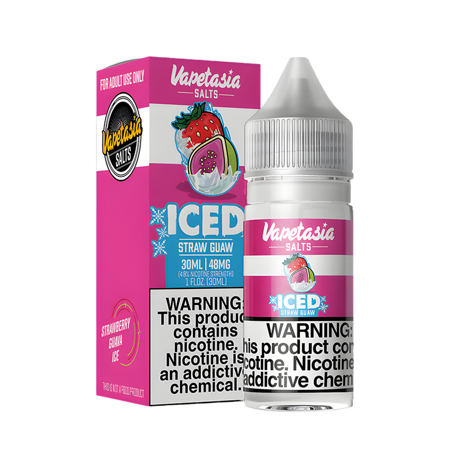 VapeTasia Killer Fruit Iced Salt Nicotine Vape Juice 24 Mg 30 Ml Iced Straw Guaw