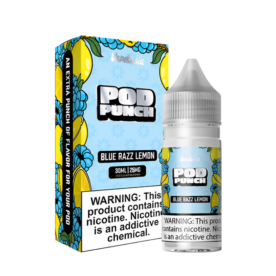 VapeTasia Pod Punch Salt Nicotine Vape Juice 25 Mg Blue Razz Lemon 