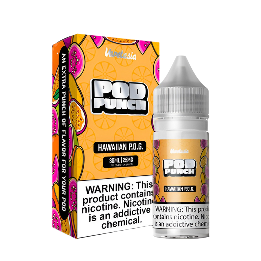 VapeTasia Pod Punch Salt Nicotine Vape Juice 25 Mg Hawaiin Pog (Passion Fruit Orange Guava) 