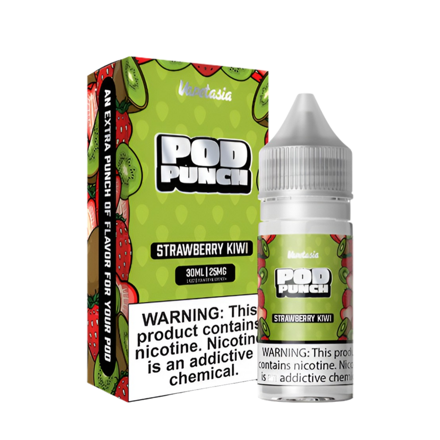 VapeTasia Pod Punch Salt Nicotine Vape Juice 25 Mg Strawberry Kiwi 