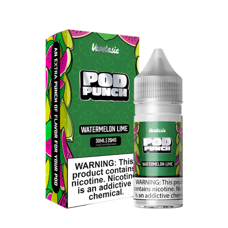 VapeTasia Pod Punch Salt Nicotine Vape Juice 25 Mg Watermelon Lime 