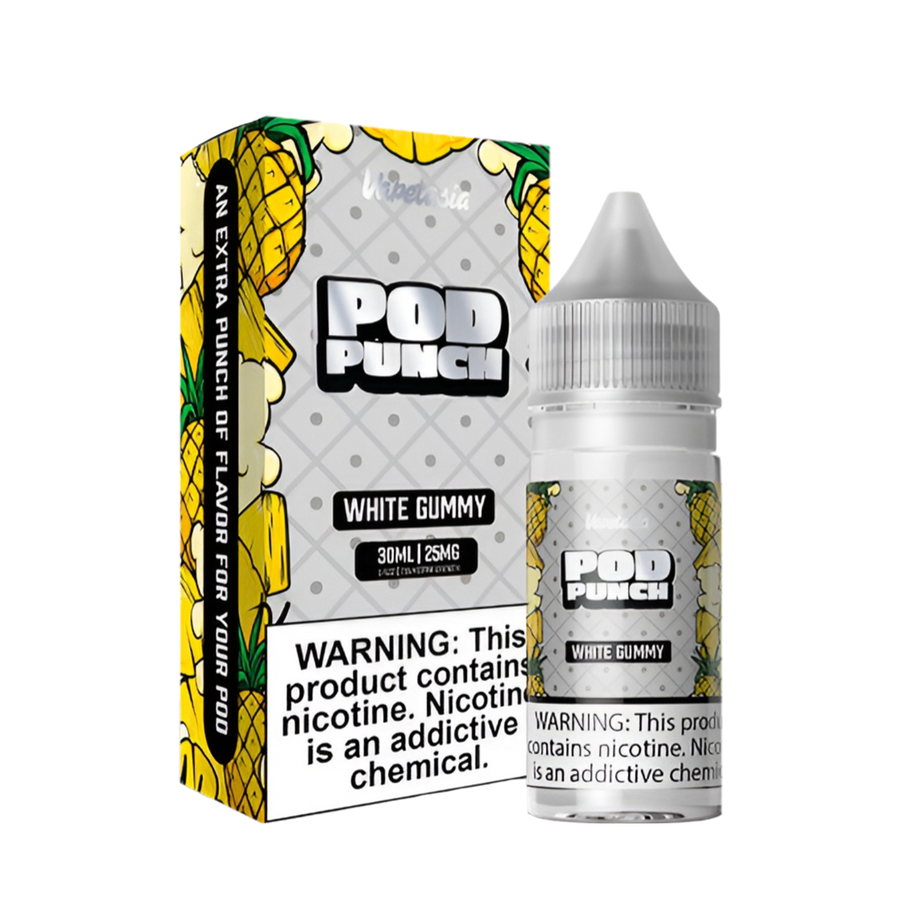 VapeTasia Pod Punch Salt Nicotine Vape Juice 25 Mg White Gummy 