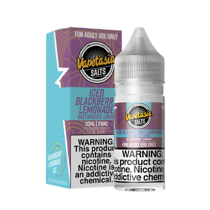 VapeTasia Iced Salt Nicotine Vape Juice 24 Mg 30 Ml Blackberry Lemonade Iced