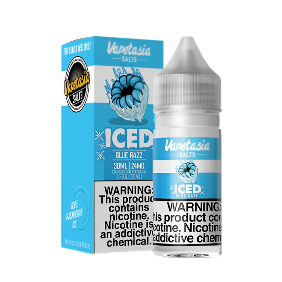 VapeTasia Iced Salt Nicotine Vape Juice 24 Mg 30 Ml Blueberry Parfait Iced