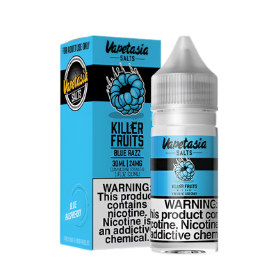 VapeTasia Killer Fruit Salt Nicotine Vape Juice 24 Mg Blue Razz 