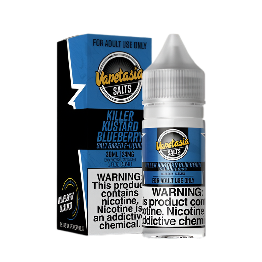 VapeTasia Killer Kustard Salt Nicotine Vape Juice 24 Mg 30 Ml Blueberry