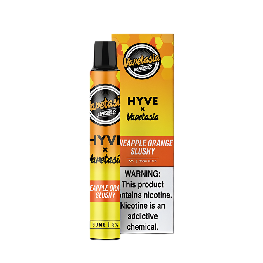 VapeTasia ☓ Hyve 2500 Disposable Vape Pineapple Orange Slushie  