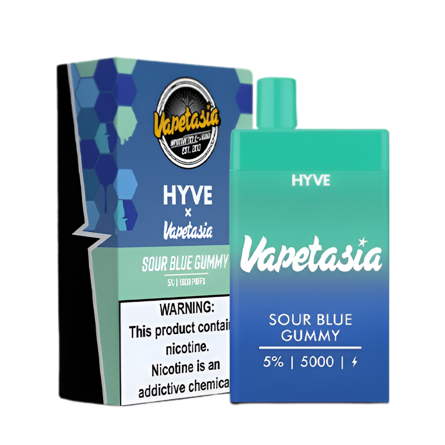 VapeTasia ☓ Hyve 5000 Disposable Vape Sour Blue Gummy  